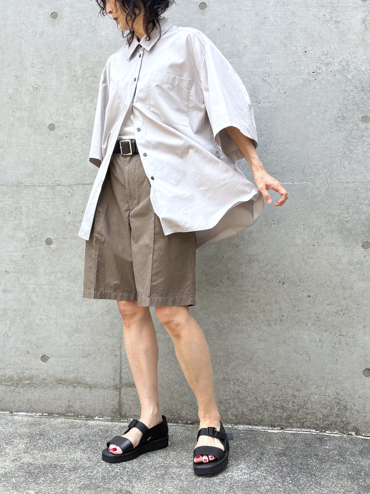 CLANE / HALF SLEEVE HUGE SHIRTS / GRAY / 10122-4233