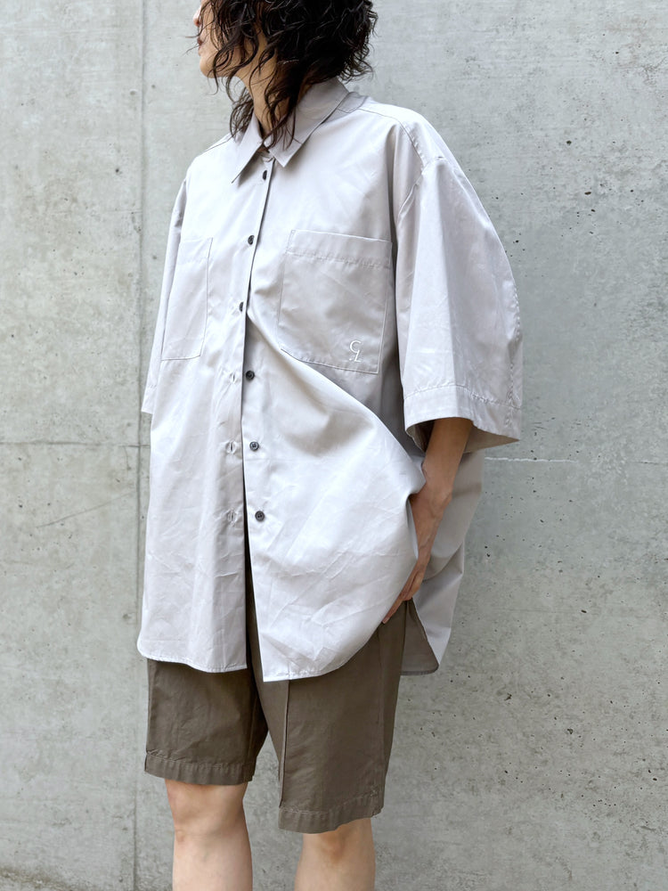 CLANE / HALF SLEEVE HUGE SHIRTS / GRAY / 10122-4233
