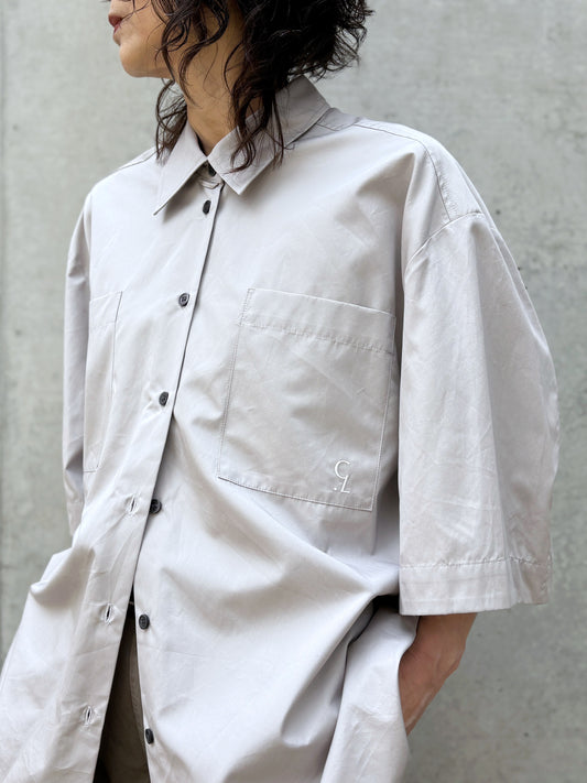 CLANE / HALF SLEEVE HUGE SHIRTS / GRAY / 10122-4233