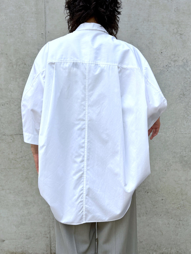 CLANE / HALF SLEEVE HUGE SHIRTS / WHITE / 10122-4233