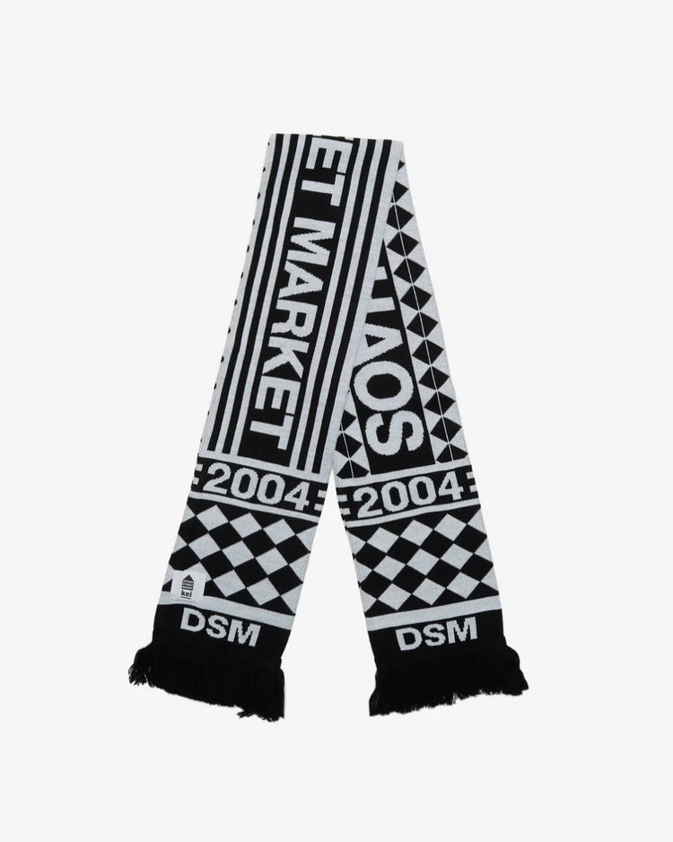 DSM KEI NINOMIYA / Unisex Dsm Beautiful Chaos Football Scarf / Black White /  DSM02K041-1
