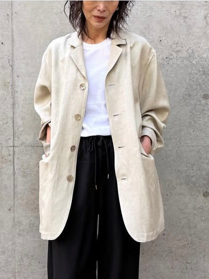 SOPHIE TALKS ABOUT THE WEATHER / SHELL BUTTON JACKET / SAGE / COM-26S-JK03 (Copy)