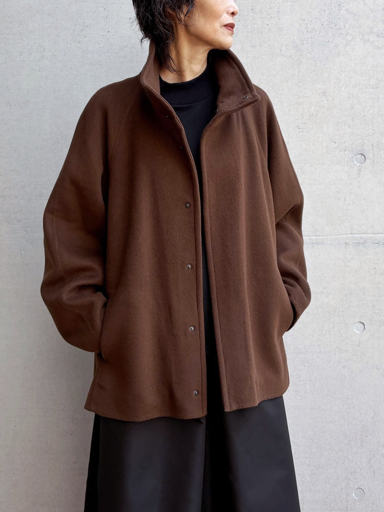 08sircus / Wool double face short coat / brown / S26AW-OT15