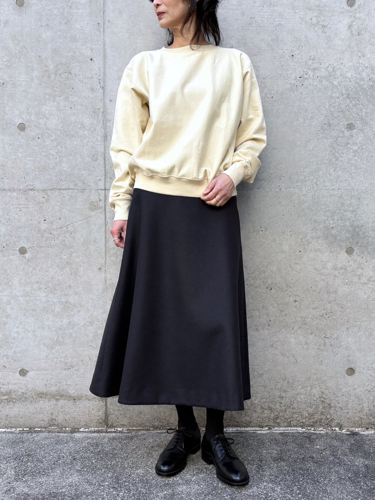 AURALEE / ELASTIC HIGH GAUGE SWEAT P/O / IVORY BEIGE /