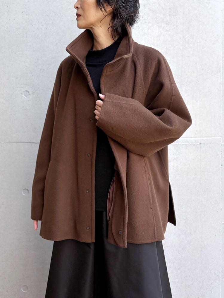 08sircus / Wool double face short coat / brown / S26AW-OT15