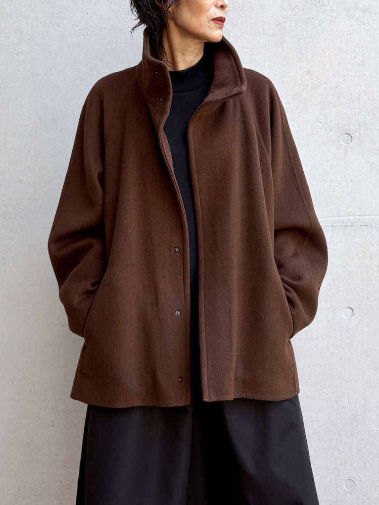 08sircus / Wool double face short coat / brown / S26AW-OT15