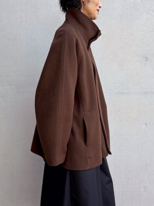 08sircus / Wool double face short coat / brown / S26AW-OT15