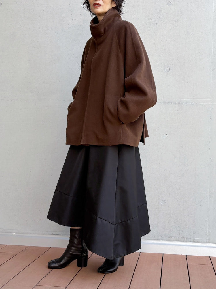 08sircus / Wool double face short coat / brown / S26AW-OT15