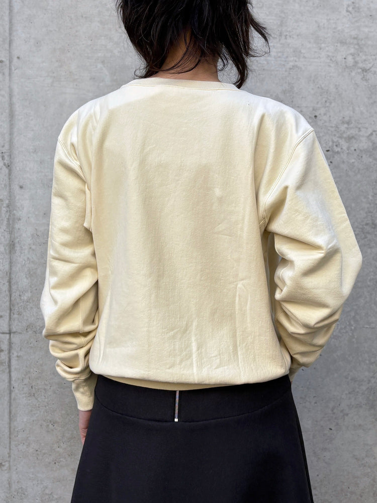 AURALEE / ELASTIC HIGH GAUGE SWEAT P/O / IVORY BEIGE /