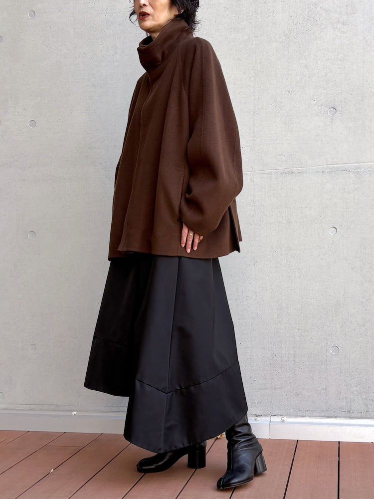 08sircus / Wool double face short coat / brown / S26AW-OT15