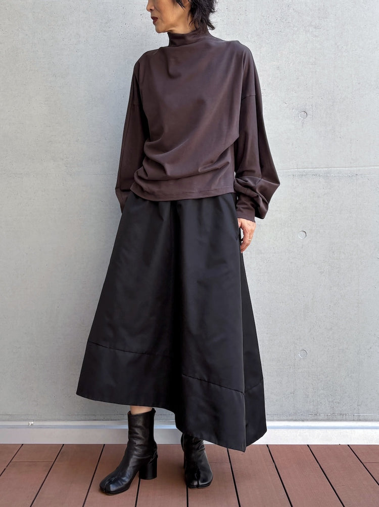 08sircus / Organic cotton jersey suede finish dolman top / D.brown / S26AW-CS05