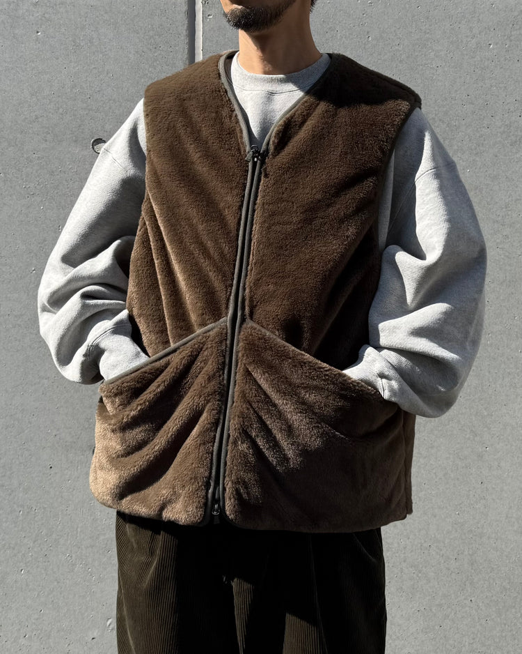 DAIWA PIER39 / TECH REVERSIBLE BRITISH HUNTER FUR VEST / D.GREEN / BJ-44025W