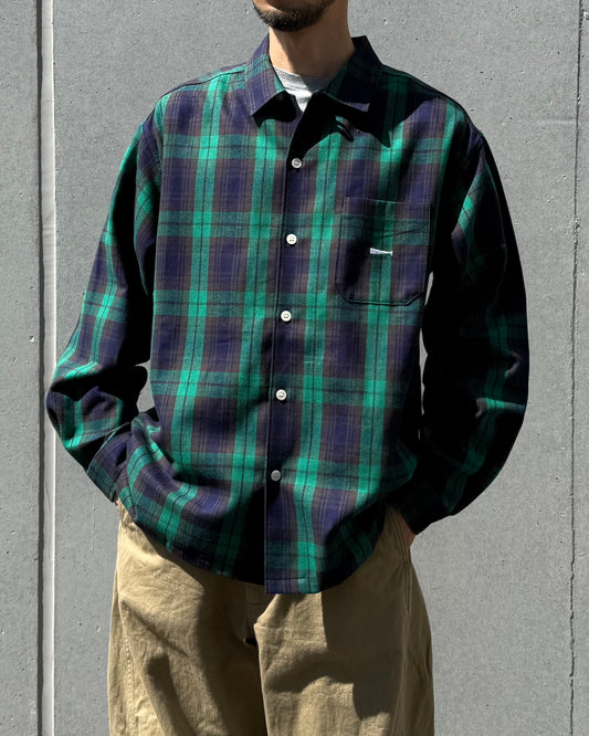 DESCENDANT / MILPITAS PLAID LS SHIRT / GREEN / 262TQDS-SHM03