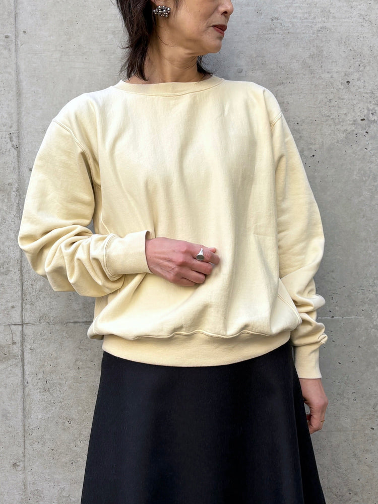 AURALEE / ELASTIC HIGH GAUGE SWEAT P/O / IVORY BEIGE /