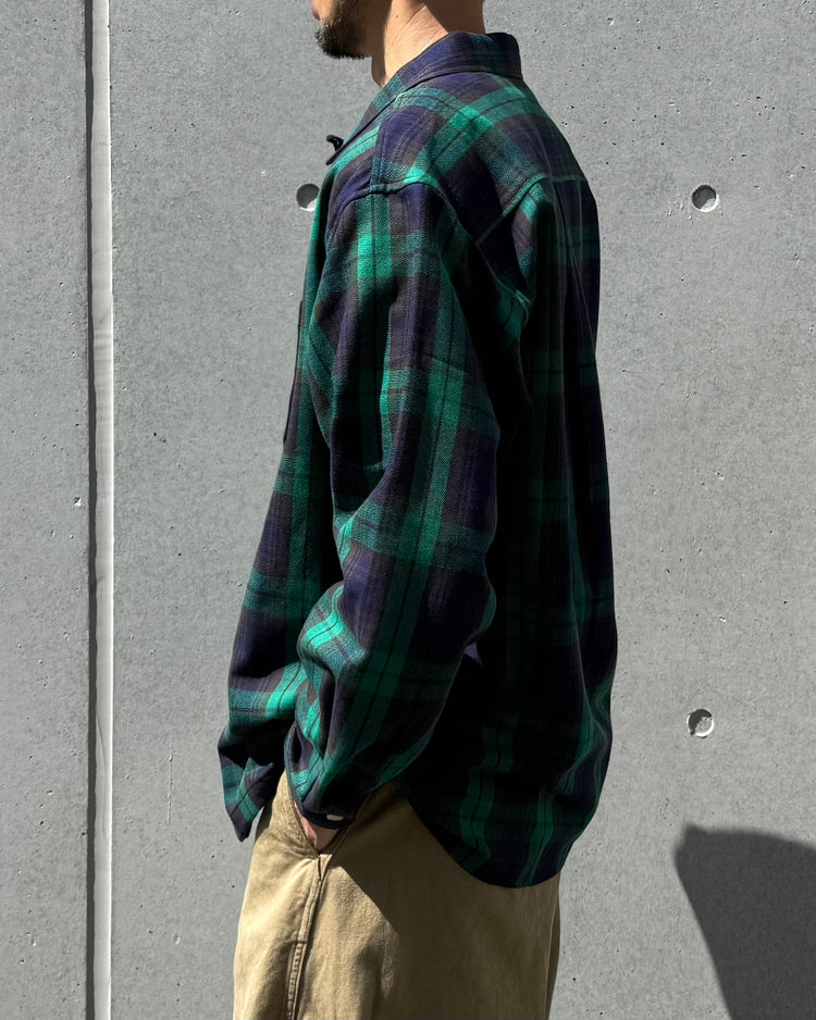DESCENDANT / MILPITAS PLAID LS SHIRT / GREEN / 262TQDS-SHM03