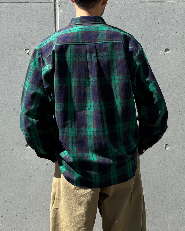 DESCENDANT / MILPITAS PLAID LS SHIRT / GREEN / 262TQDS-SHM03