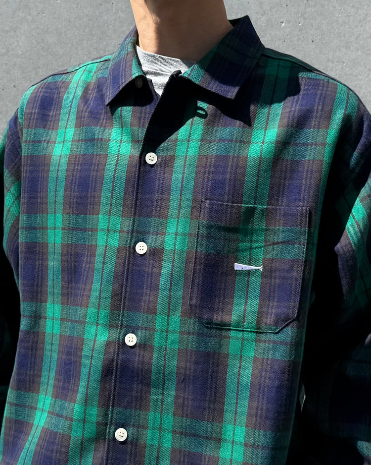 DESCENDANT / MILPITAS PLAID LS SHIRT / GREEN / 262TQDS-SHM03