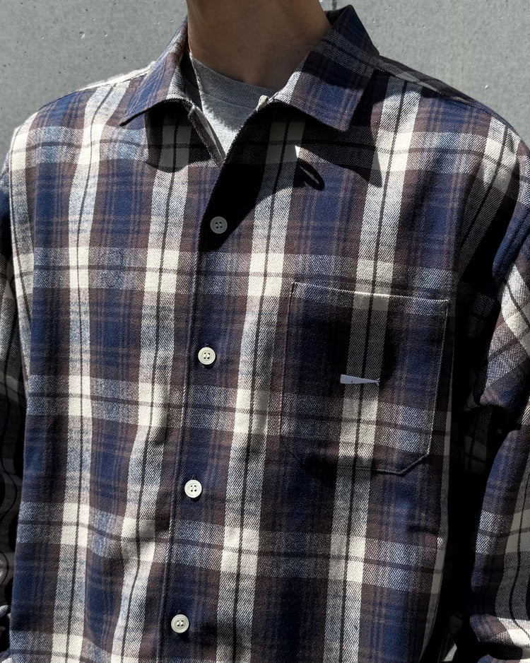 DESCENDANT / MILPITAS PLAID LS SHIRT / BROWN / 262TQDS-SHM03