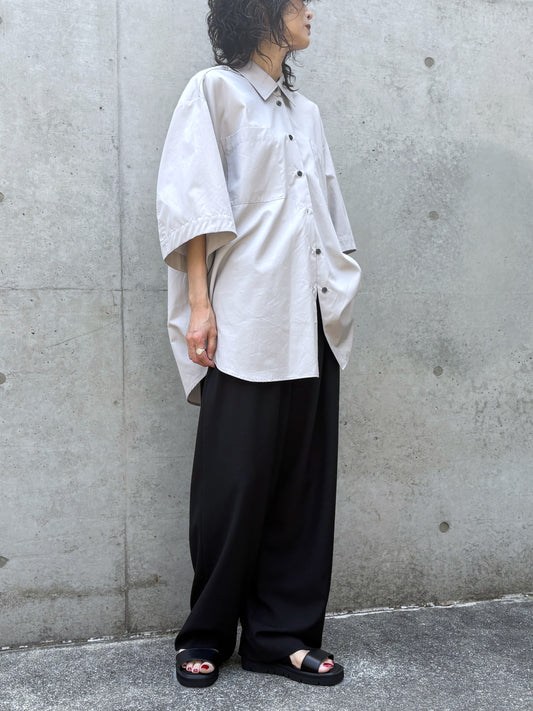 CLANE / BASIC TUCK PANTS / BLACK / 10110-7083