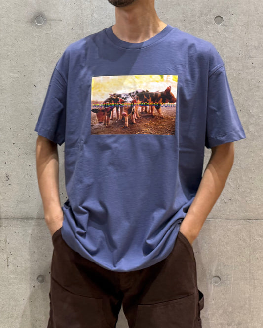 SKY HIGH FARM  / PIGS FARM T SHIRT/ NAVY / SHF08T004
