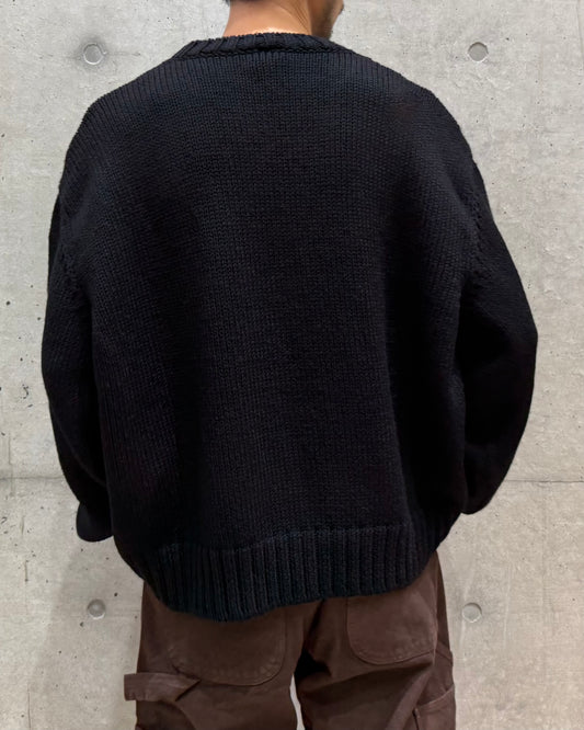 SKY HIGH FARM  / CREW KNIT / BLACK / SHF08N002