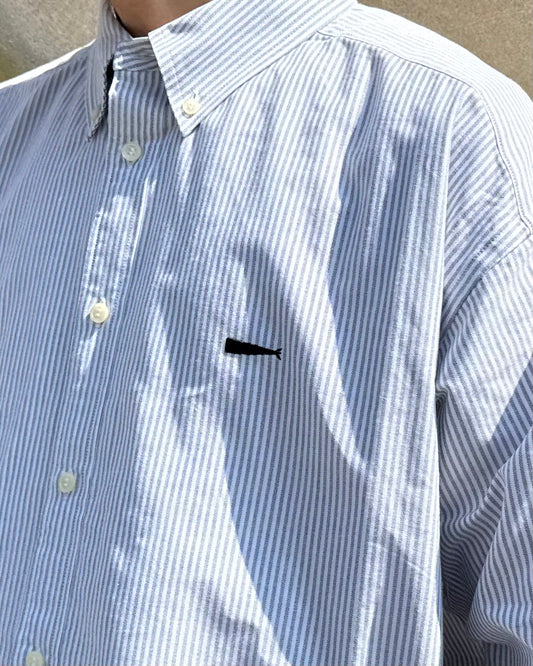 DESCENDANT / KENNEDY’S STRIPE LS SHIRT / BLUE / 261TQDS-SHM02