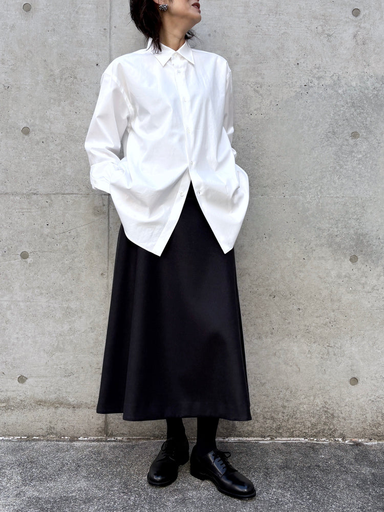 AURALEE / WASHED FINX TWILL SHIRT / WHITE / A26SS04TN