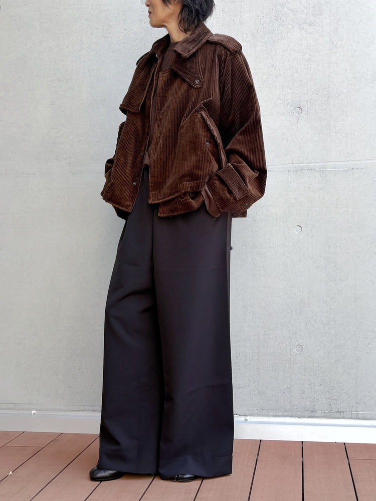 08sircus / Corduroy layered short trench / brown / S26AW-OT17