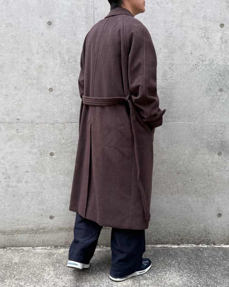 AURALEE / SUPER FINE WOOL MOSSER SOUTIEN COLLAR COAT / TOP BROWN / A26AC01WM