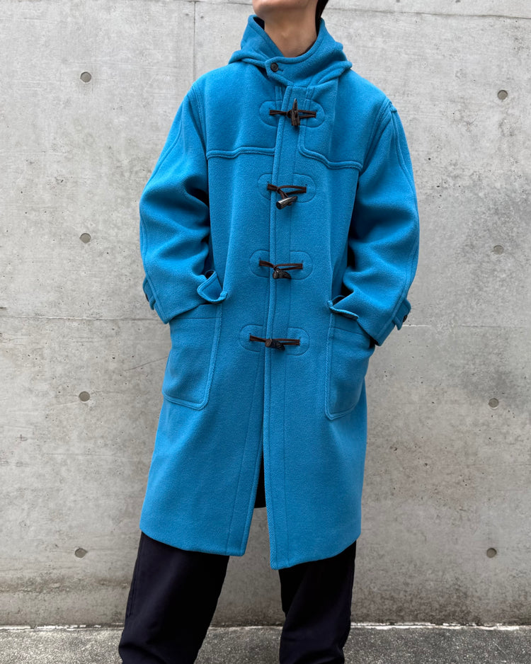 AURALEE / WOOL HERRINGBONE DUFFLE COAT / CERULEAN BLUE / A26AC01WH
