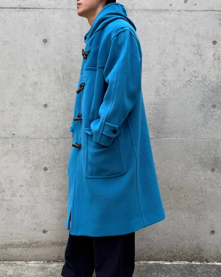 AURALEE / WOOL HERRINGBONE DUFFLE COAT / CERULEAN BLUE / A26AC01WH