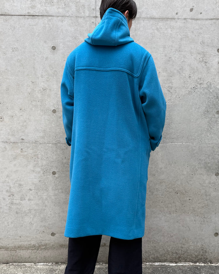 AURALEE / WOOL HERRINGBONE DUFFLE COAT / CERULEAN BLUE / A26AC01WH