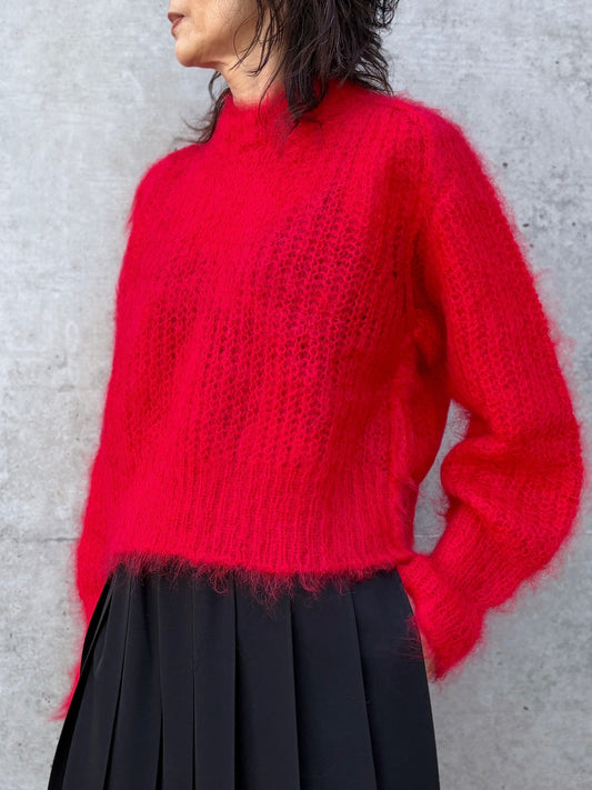 tao / ウールショートC/N ニット / 赤 / TP-N008-051