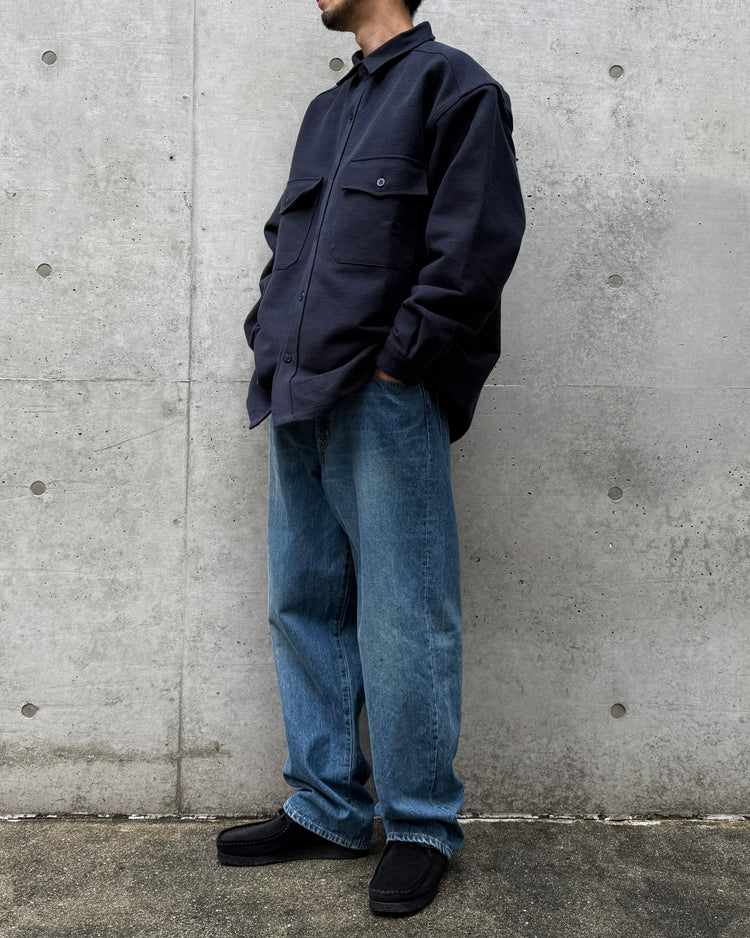 DESCENDANT / CPO MELTON LS SHIRT / NAVY / 252WVDS-SHM04