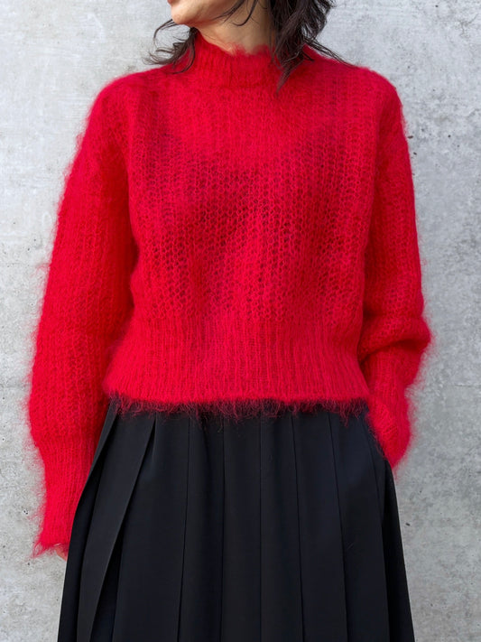 tao / ウールショートC/N ニット / 赤 / TP-N008-051