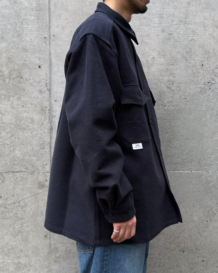DESCENDANT / CPO MELTON LS SHIRT / NAVY / 252WVDS-SHM04