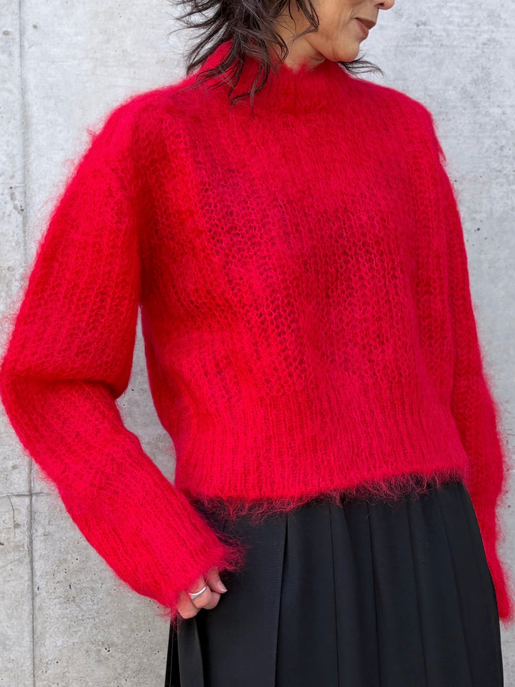 tao / ウールショートC/N ニット / 赤 / TP-N008-051