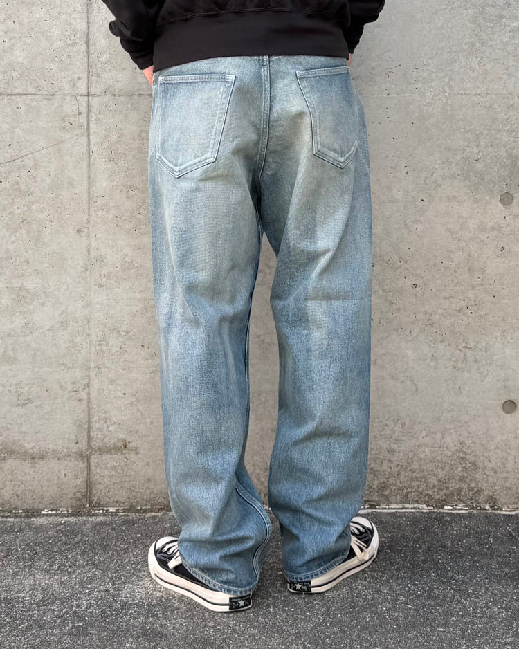 AURALEE / SELVEDGE FADED HEAVY DENIM PANTS / FADED INDIGO / A26AP02DH