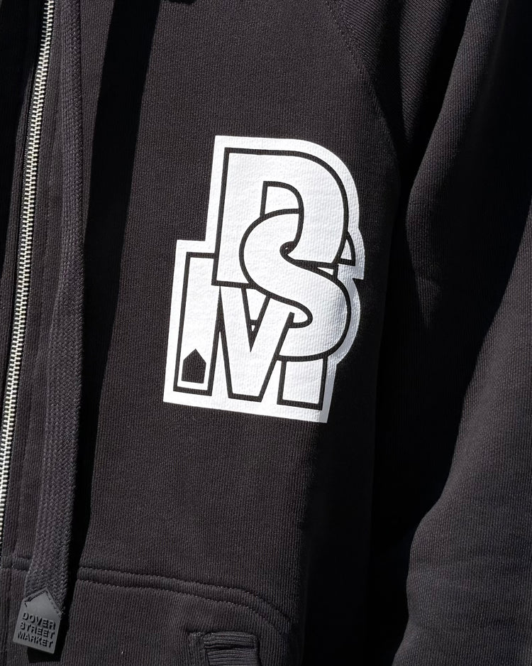 DSM kei ninomiya / Zipped Hoodie Cotton Back Pile Knit / Black / DSM01T005