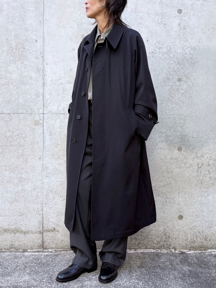 AURALEE / LIGHT WOOL MAX GABARDIN COAT / TOP BLACK / A26SC06MG