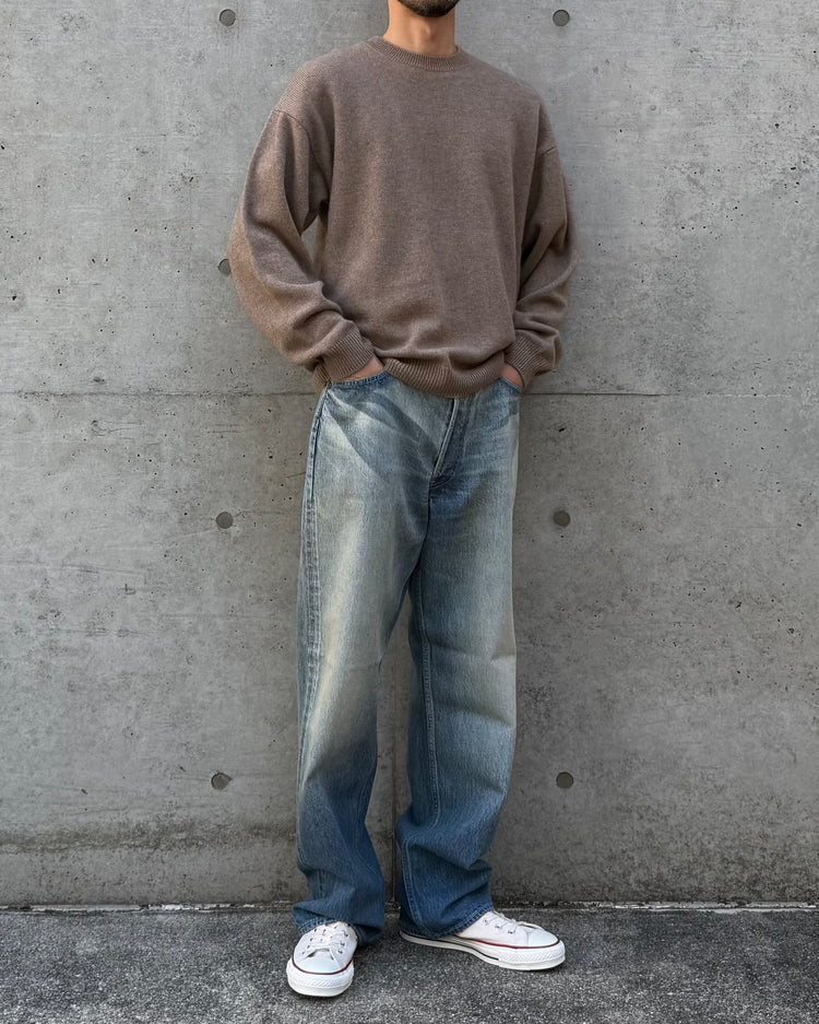 AURALEE / SELVEDGE FADED HEAVY DENIM WIDE PANTS / INDIGO / A25A-P03DH