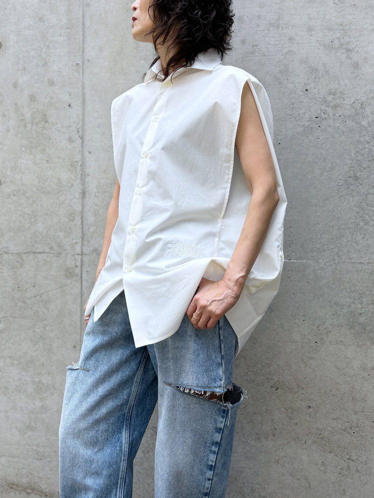MM⑥ Maison Margiela / コットン ポプリンシャツ / WHITE / S62DT0052M35256