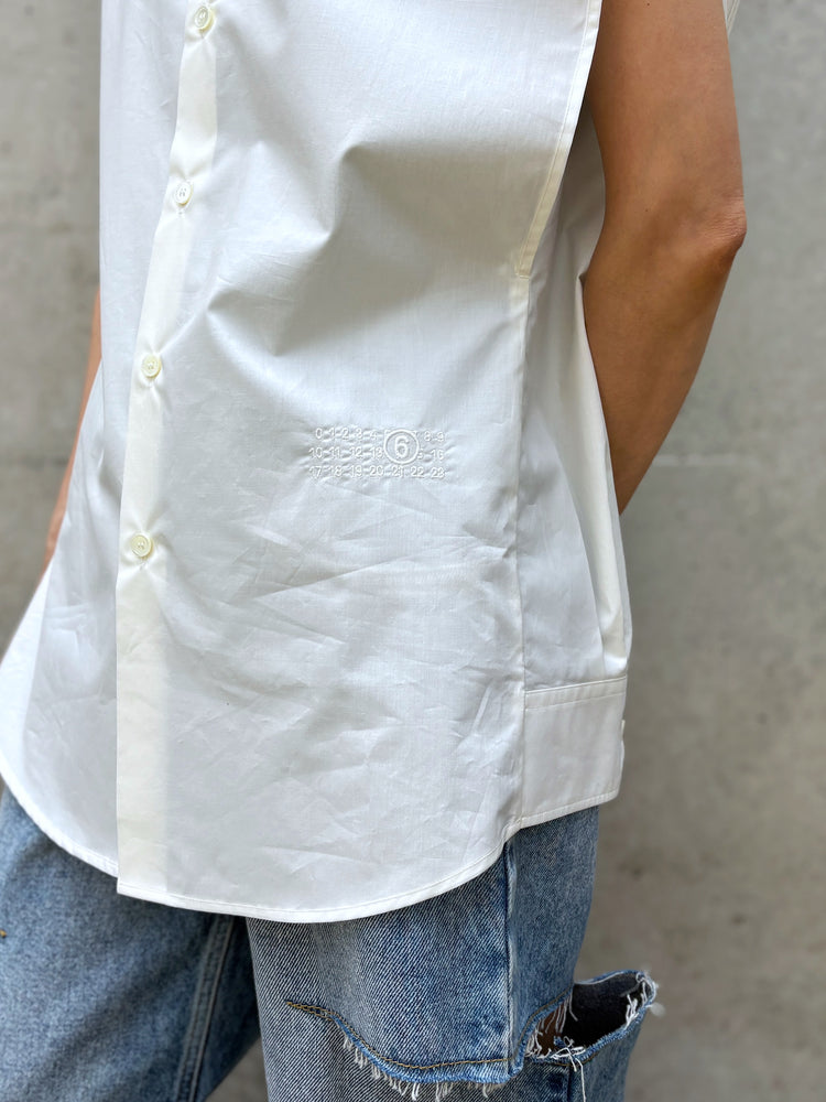 MM⑥ Maison Margiela / コットン ポプリンシャツ / WHITE / S62DT0052M35256