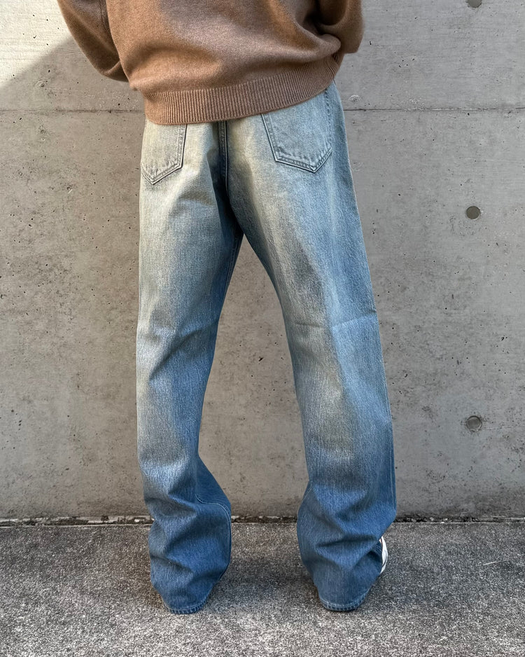 AURALEE / SELVEDGE FADED HEAVY DENIM WIDE PANTS / INDIGO / A25A-P03DH