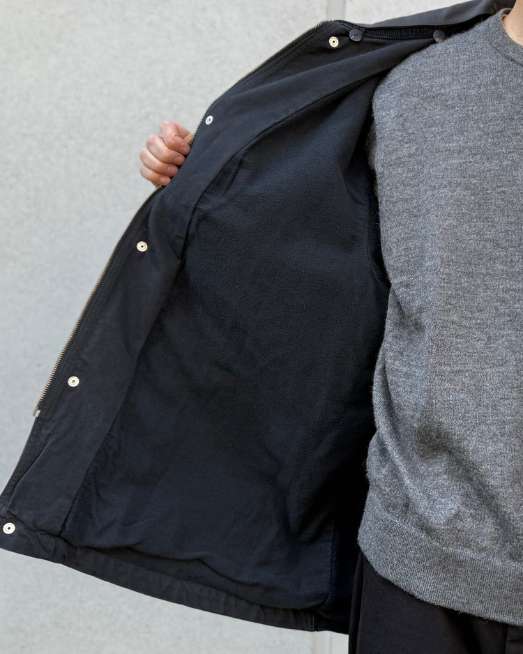 AURALEE / PRODUCT DYED ORGANIC COTTON DUCK BLOUSON / FADED BLACK / A25A-B01CD