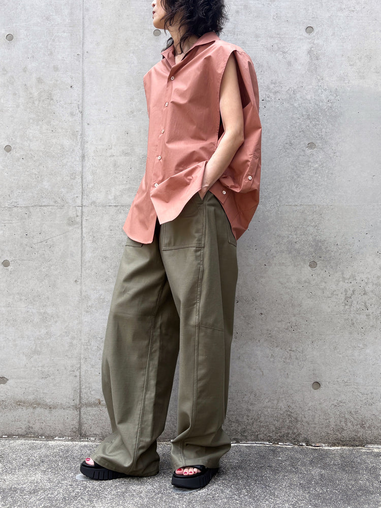 MM⑥ Maison Margiela / コットン ポプリンシャツ / LT.BROWN / S62DT0052M35256