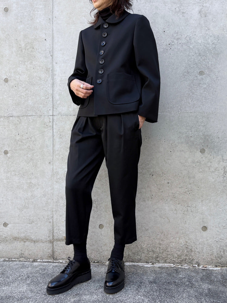 tao / ウールギャバ後染パンツ / BLACK / TC-P100-051