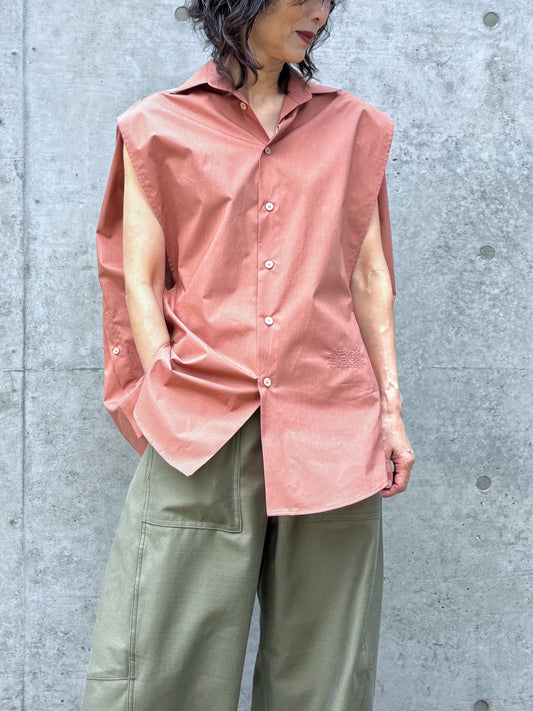 MM⑥ Maison Margiela / コットン ポプリンシャツ / LT.BROWN / S62DT0052M35256