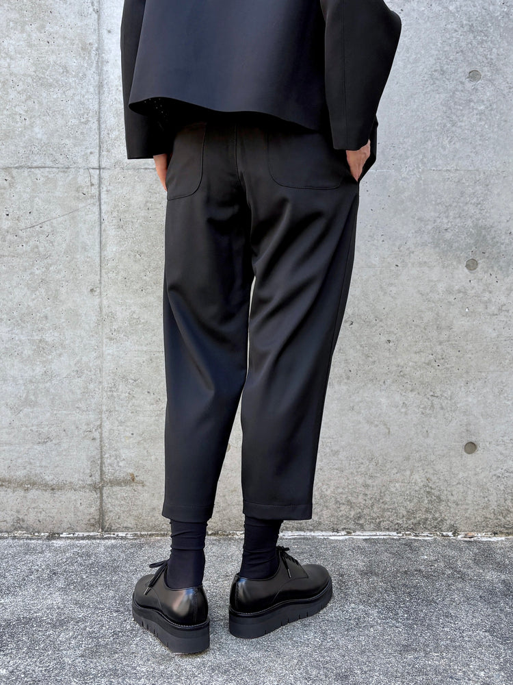 tao / ウールギャバ後染パンツ / BLACK / TC-P100-051