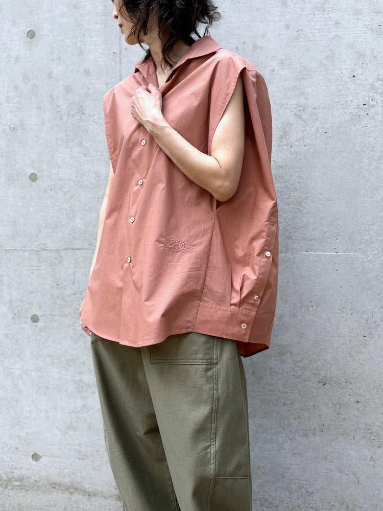MM⑥ Maison Margiela / コットン ポプリンシャツ / LT.BROWN / S62DT0052M35256